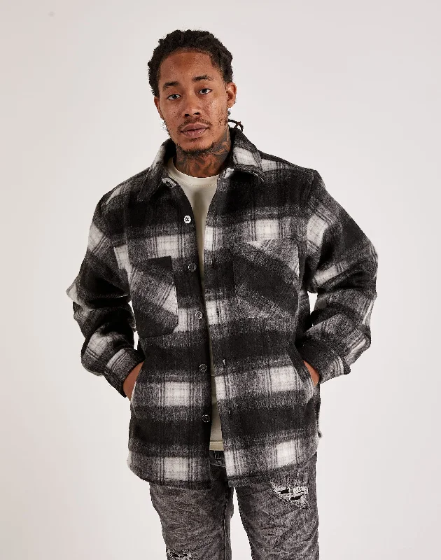 EPTM Side Slit Flannel Shirt Modern Men's Tech