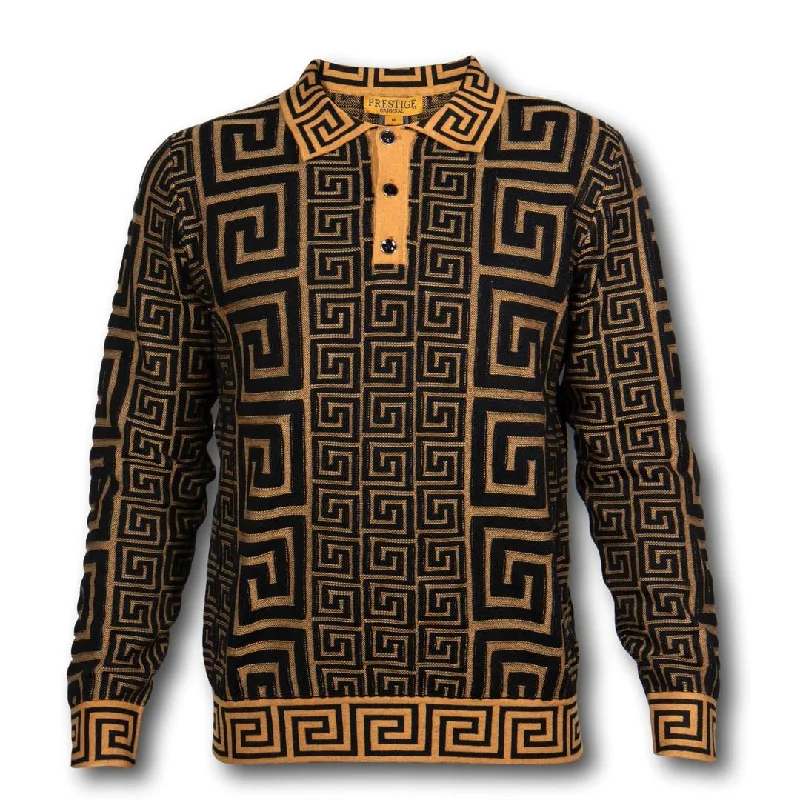 Prestige Black Gold Luxury Polo Shirt - SYM Traditional Men's Wool