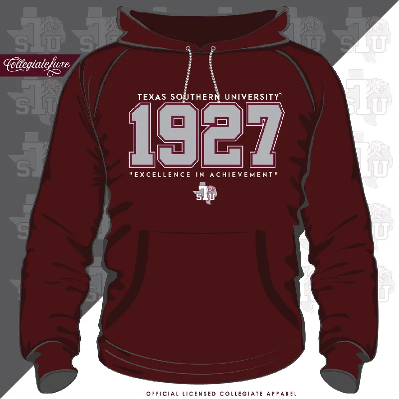 Texas Southern | EST. Maroon Unisex Hoodie (**) Traditional Men's Wool