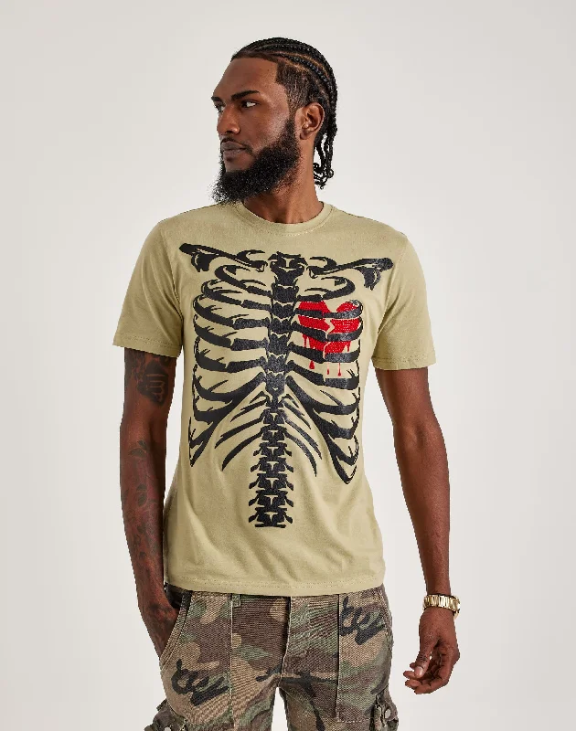 Roku Studio Skeleton Chest Tee Sporty Men's Athleisure 