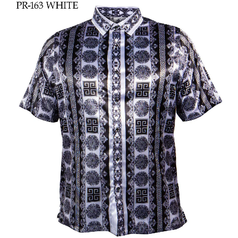 PRESTIGE VERSACE INSPIRED WHITE SATIN SHIRT Traditional Men's Country