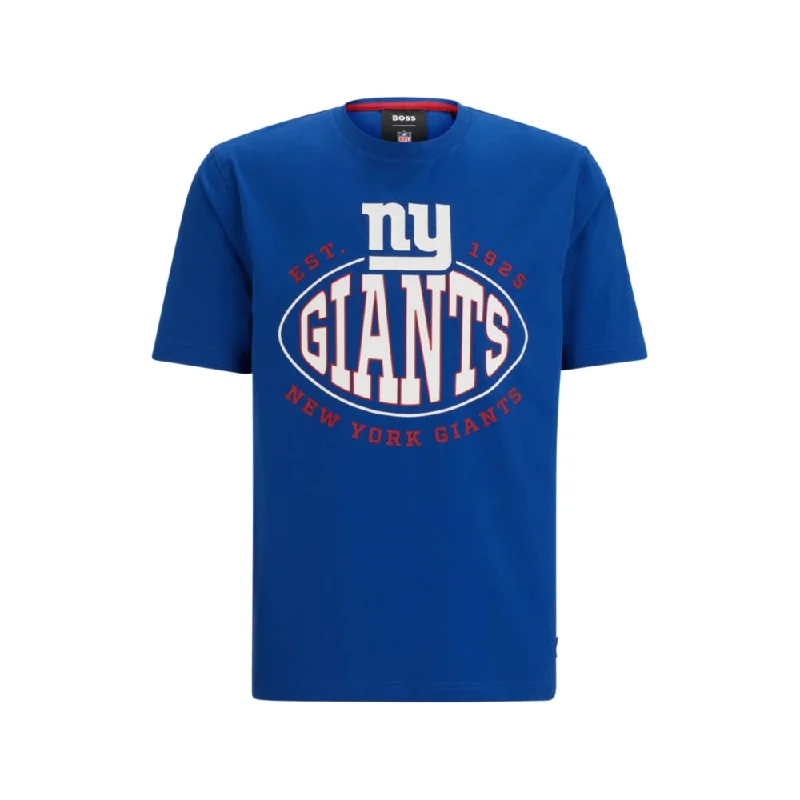 BOSS x NFL stretch-cotton T-shirt with collaborative branding Trendy Men's Oversized