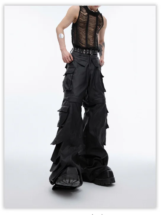 High-Waisted Structured Cargo Pants Bold Men's Statement