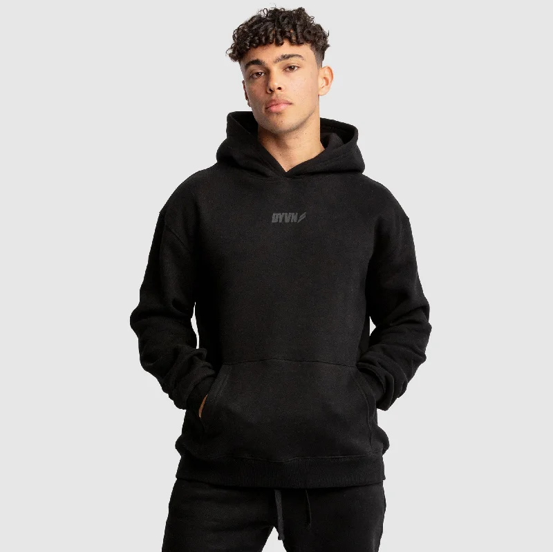 Men's DYVN Relaxed Fit Hoodie - Black Bold Men's Statement