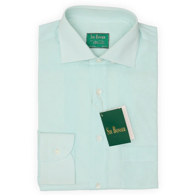 SIR BONSER for Vannucci Turquoise Cotton Dress Shirt EU 38 NEW US 15 Tough Men's Tactical