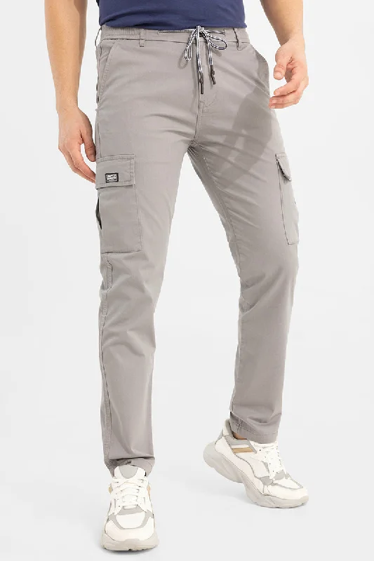 Stark Pastel Grey Cargo Pant Refined Men's Hand