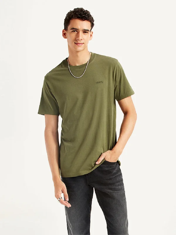 Men's Solid Slim Fit T-shirt Tough Men's Tactical