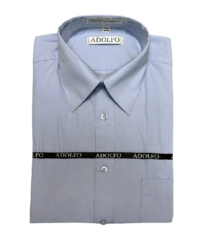 ADOLFO REGULAR FIT DRESS SHIRT-Medium Blue Dynamic Men's Moto