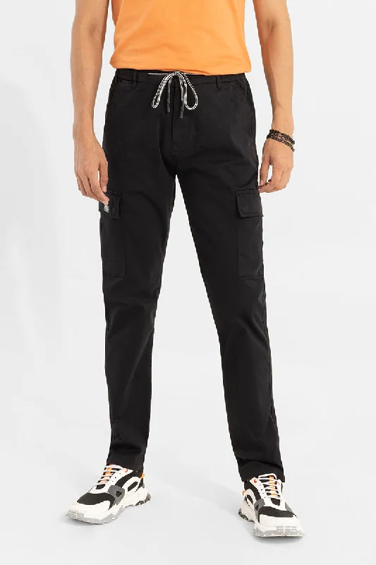 Stark Pastel Black Cargo Pant Elegant Men's Cashmere