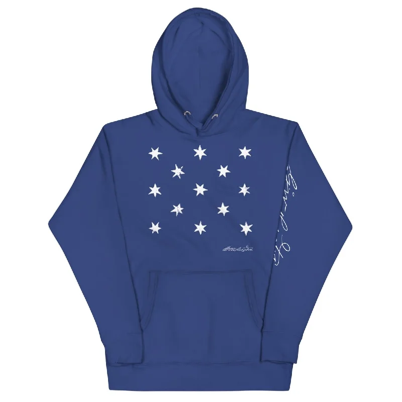 Washington's HQ Flag Hoodie Modern Men's Geometric