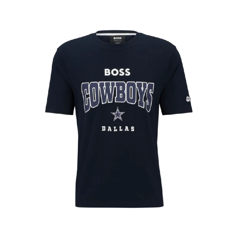 BOSS x NFL stretch-cotton T-shirt with collaborative branding Traditional Men's Wool