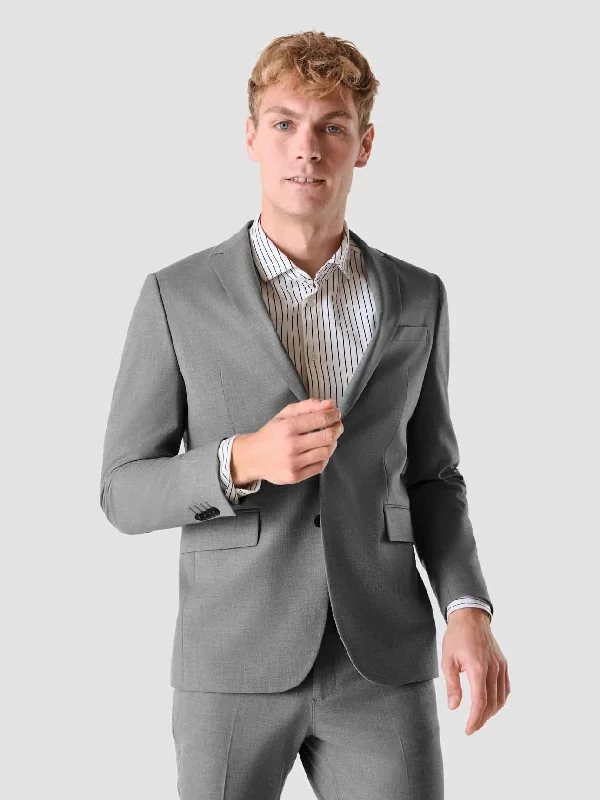 Essential Blazer Cloud Grey Slim Earthy Men's Hemp