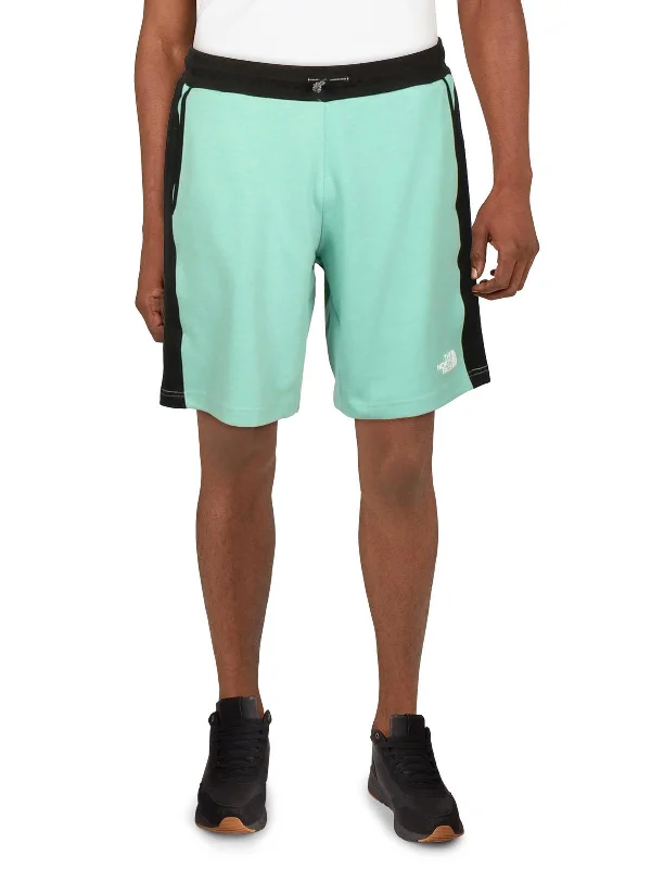 Mens Colorblock Knit Shorts Practical Men's Quick