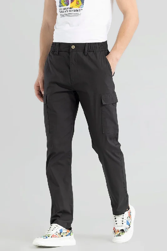 Everett Black Cargo Pant Refined Men's European