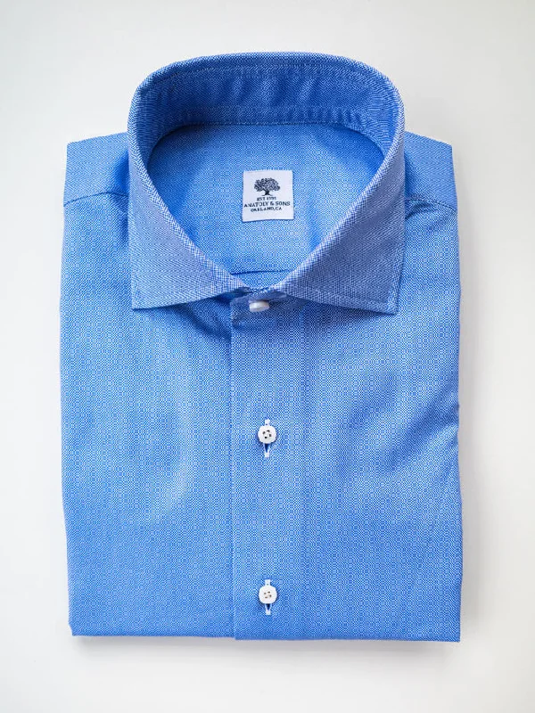 Cotton Oxford Dress Shirt - Sky Blue Beach