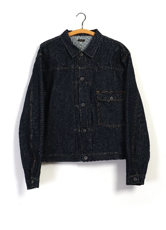 14OZ DENIM 1ST | Denim Jacket | One Wash Indigo Dynamic Men's Moto