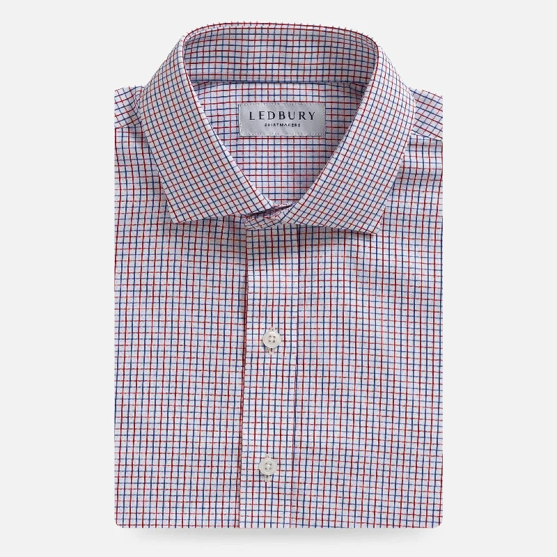 The Red Hughes Check Custom Shirt Sharp Men's Italian