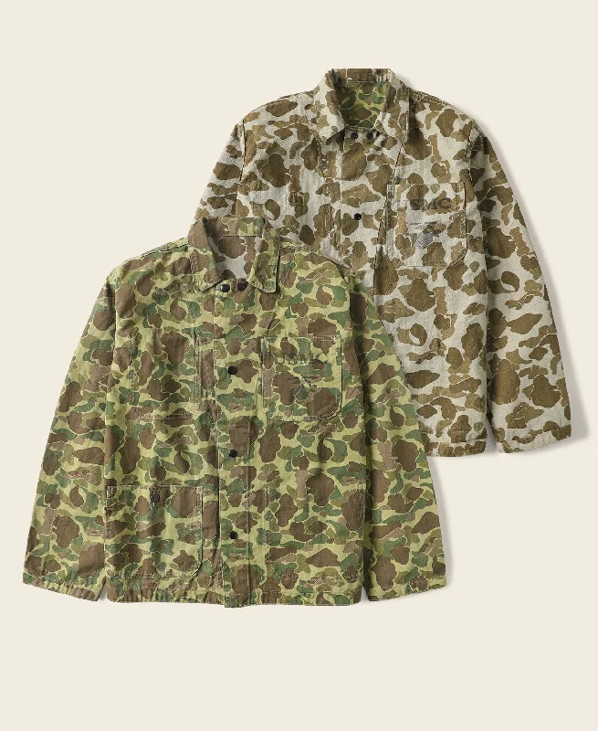 WWII USMC Type P-42 Duck Hunter Camo Jacket Sleek Men's Metallic