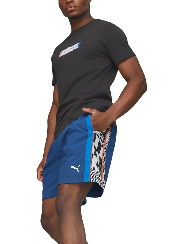 Mens Logo Fitness Shorts Athletic Men's High