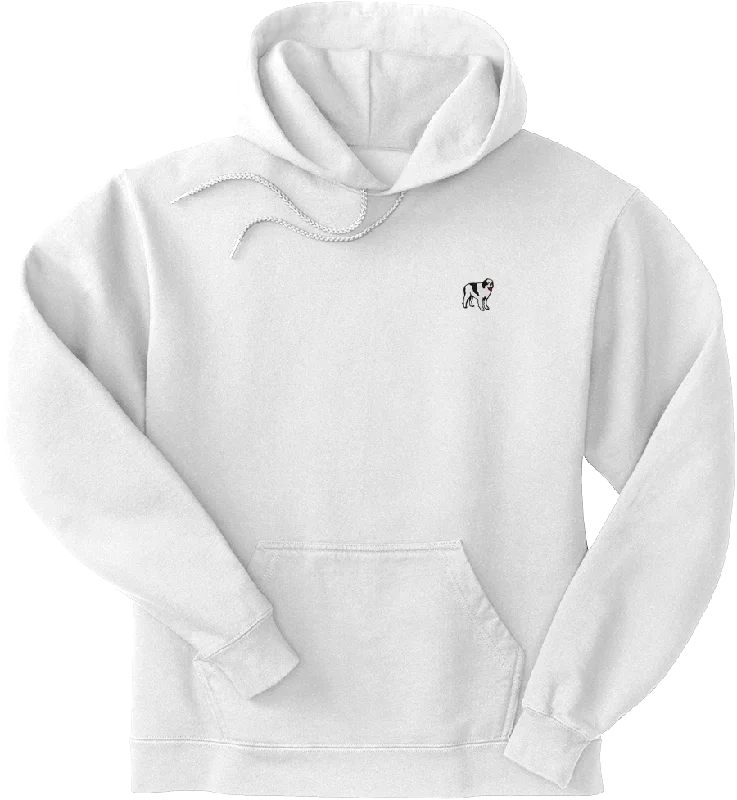 French Terry Fleece Embroidered Hoodie Refined Men's Hand