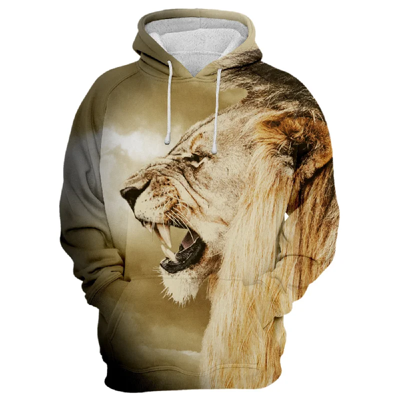 Legendary Lion Hoodie Monochromatic Office Style