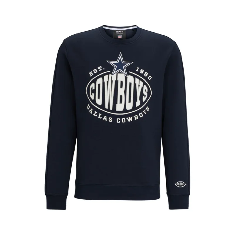 BOSS x NFL cotton-blend sweatshirt with collaborative branding Cool Men's Skate