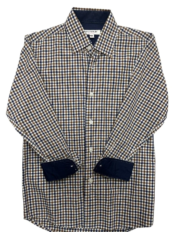 ISAAC MIZRAHI BOY COTTON DRESS SHIRT - BLUE Dynamic Men's High