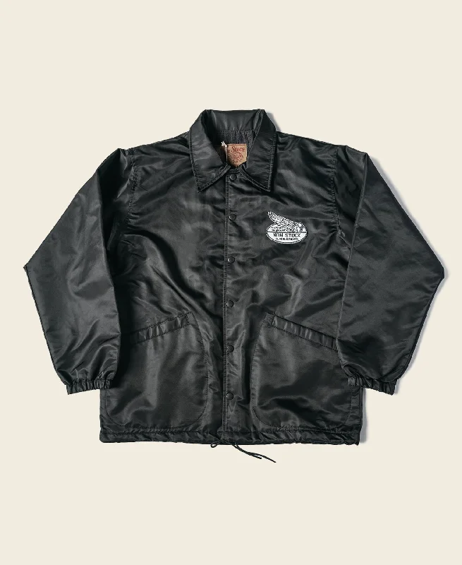 Logo-Appliqued Nylon Coach Jacket - Black Refined Men's Hand