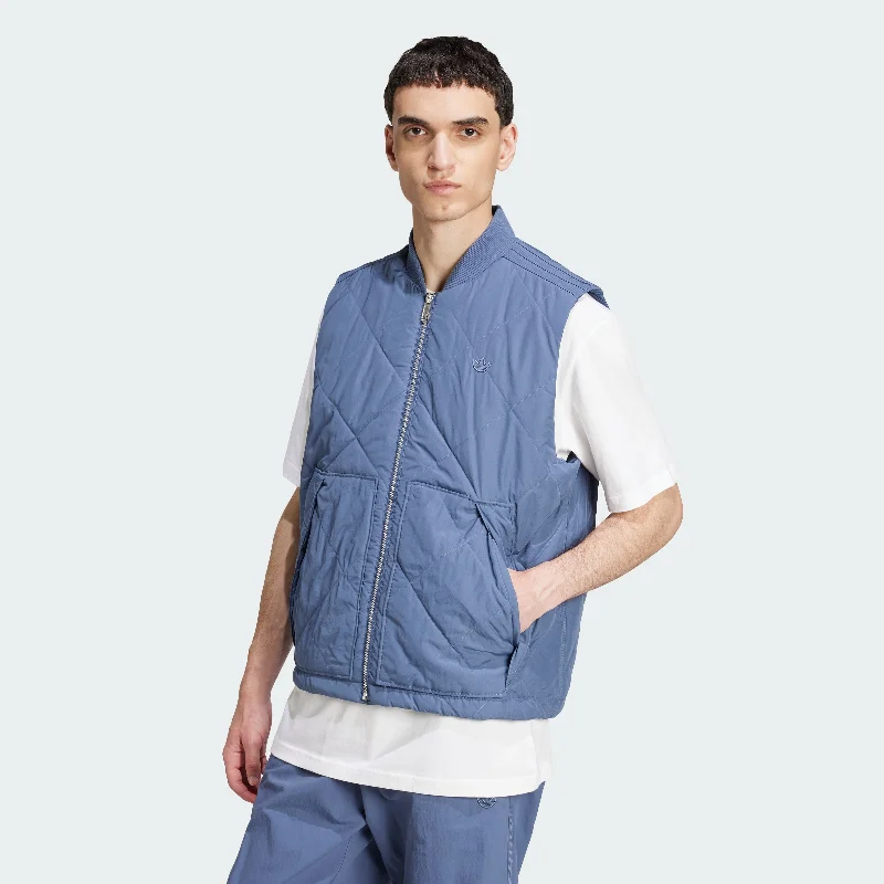 Men's adidas Premium Essentials Nylon Quilted Vest British Gentleman Style