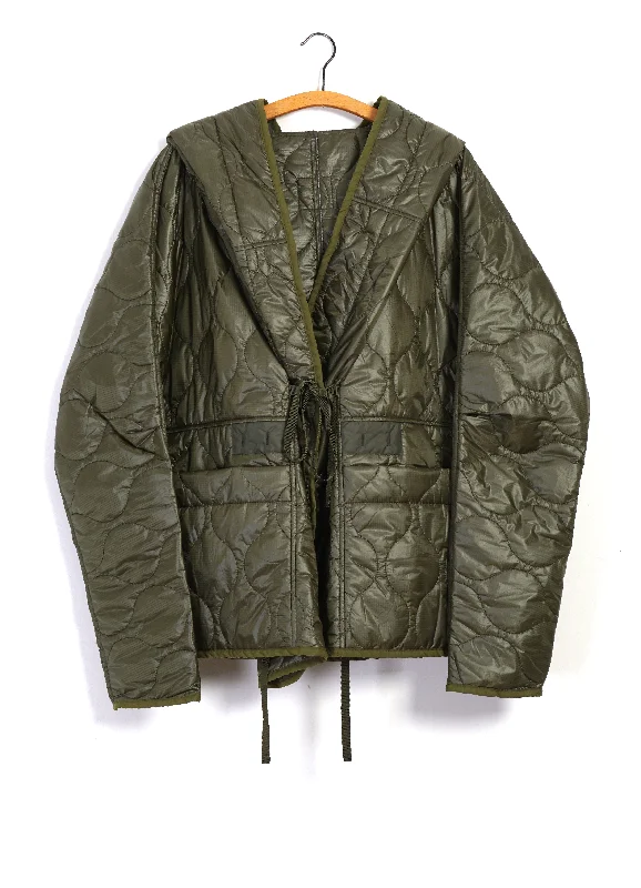 RING COAT | Quilted Nylon Jacket | Khaki Dynamic Men's Glow