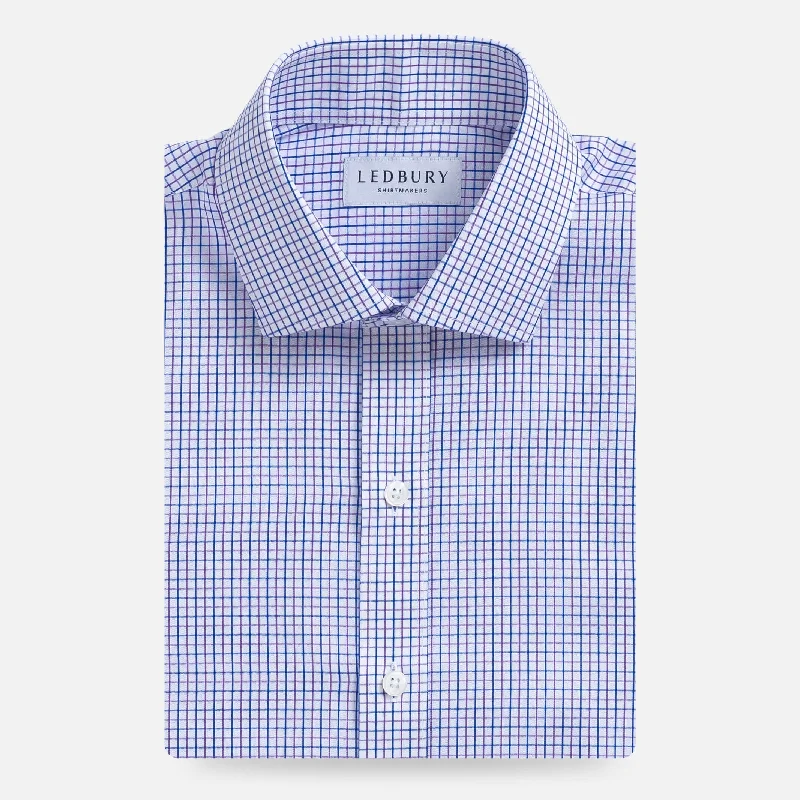 The Purple Hughes Check Custom Shirt Refined Men's Velvet