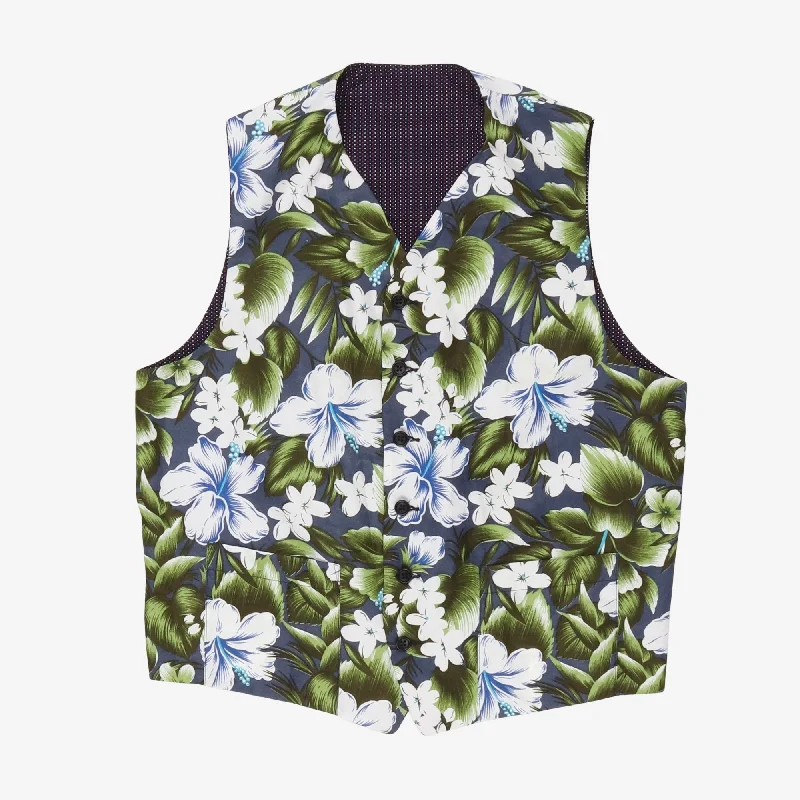 Reversible Patterned Vest Relaxed Men's Beach