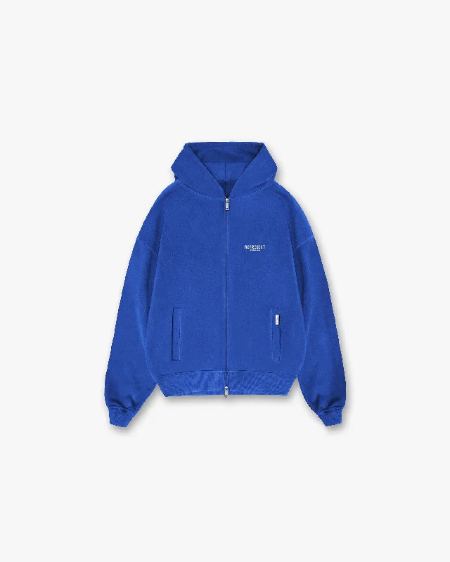 Represent Owners Club Zip Hoodie - Cobalt Bold Men's Animal