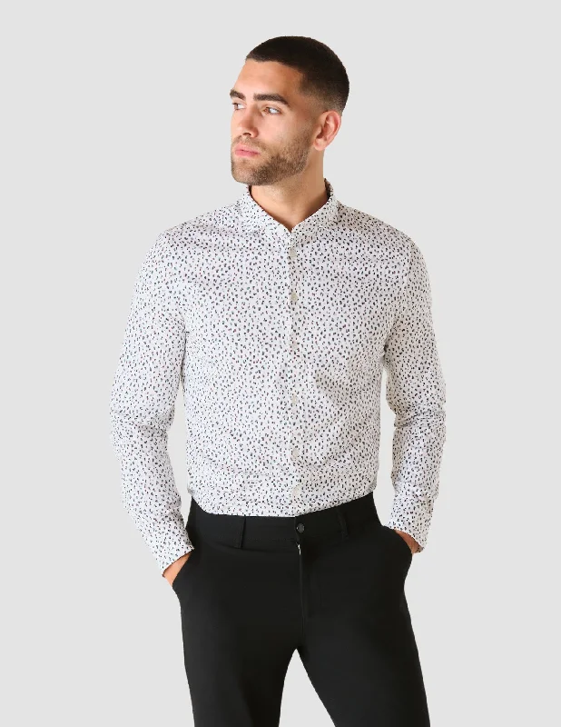 Classic Shirt Marble Shards Slim Sleek Men's Metallic