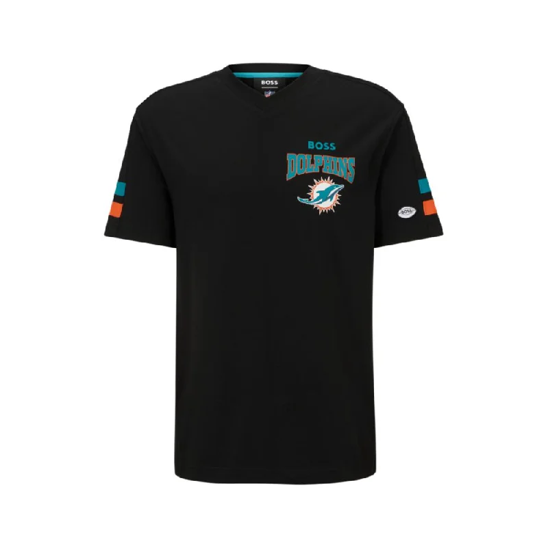 BOSS x NFL cotton-blend T-shirt with collaborative branding Relaxed Men's Australian 