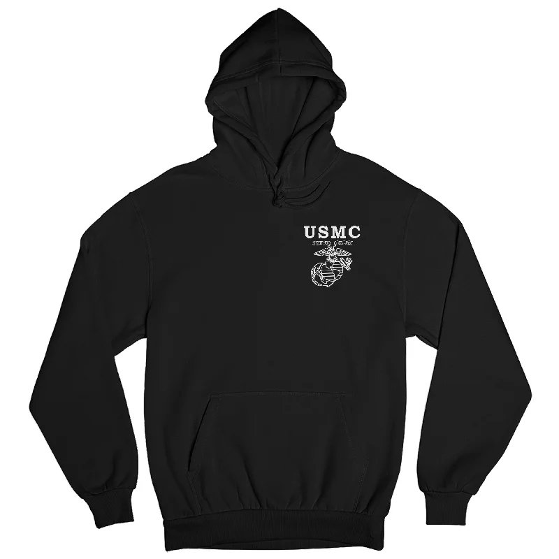 Marines White Old School Heritage Chest Seal Hoodie Modern Men's Tech