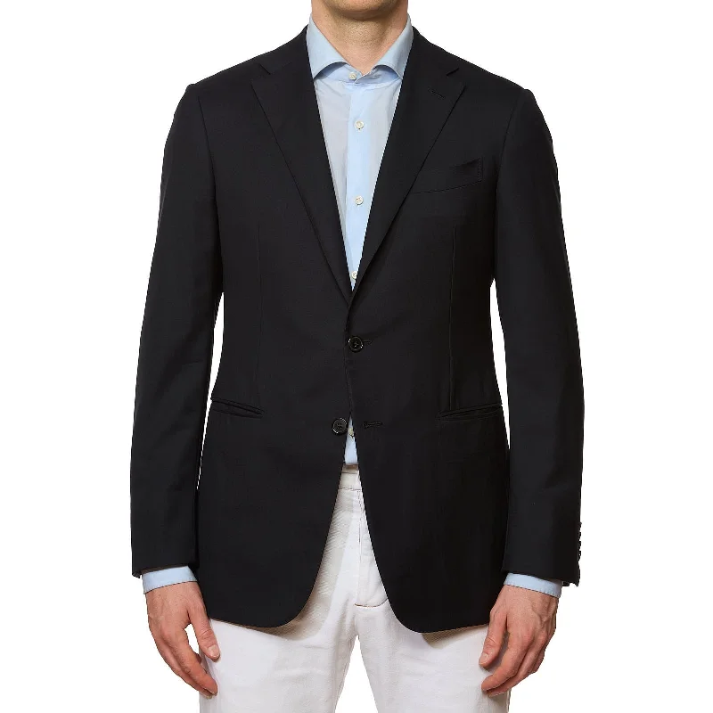 D'AVENZA for Vannucci Black Wool Super 130's Jacket Blazer EU 48 NEW US 38 Bohemian Men's Free