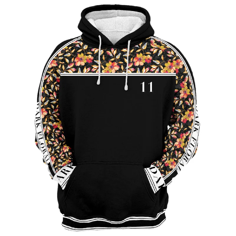 Golden Floral Hoodie Stylish Men's Tropical 