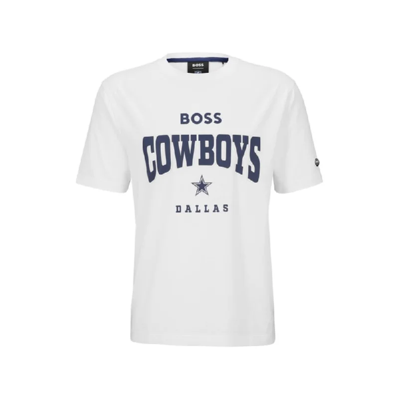 BOSS x NFL stretch-cotton T-shirt with collaborative branding Cozy Men's Winter