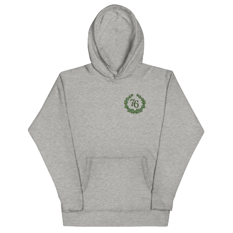 76 Crest Basic St. Paddy's Hoodie Monochromatic Office Style