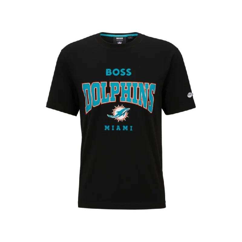 BOSS x NFL stretch-cotton T-shirt with collaborative branding Practical Men's Multi