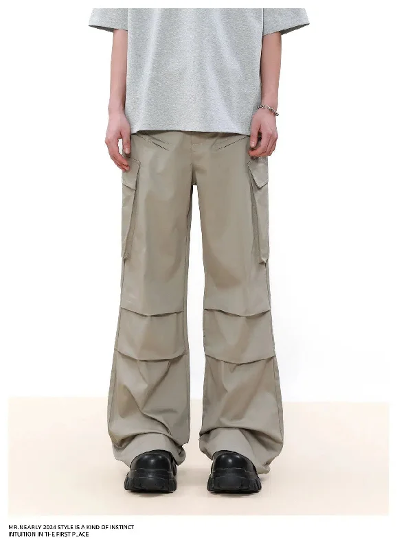 Multi-Pocket Pleats Cargo Pants Earthy Men's Hemp