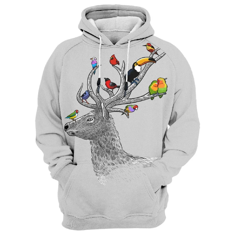 Tropical Birds Hoodie Hip Men's Retro