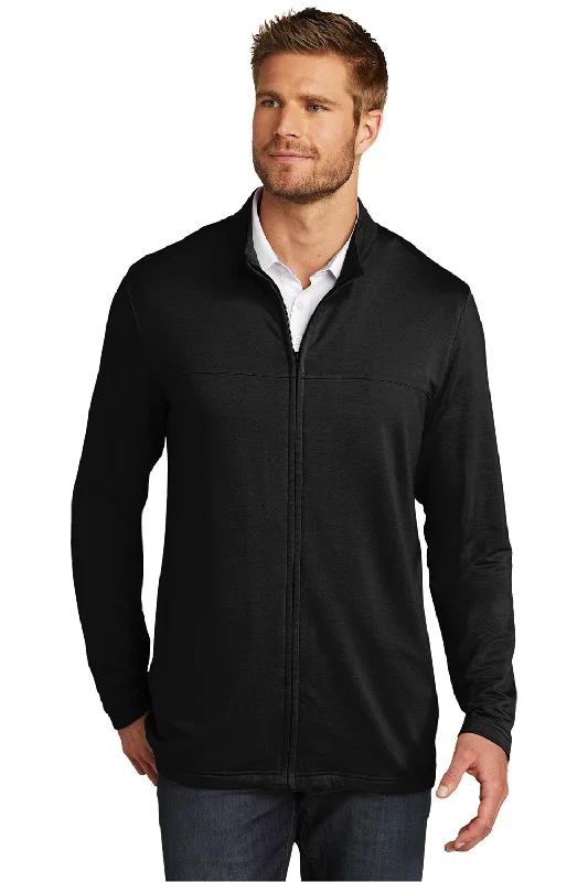 TravisMathew Mens Newport Fleece Full Zip Jacket - Black Artistic Men's Avant