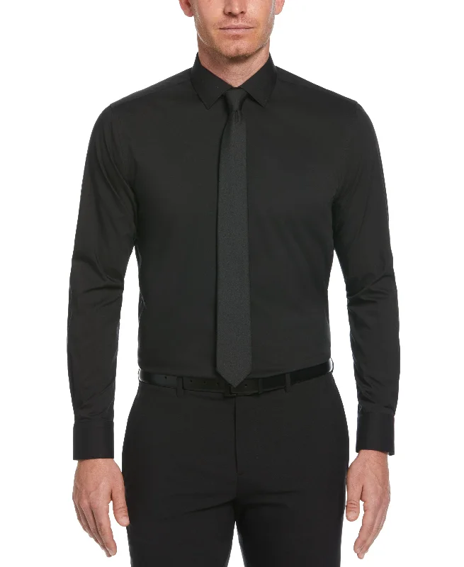 Slim Fit Solid Dress Shirt Modern Men's Geometric