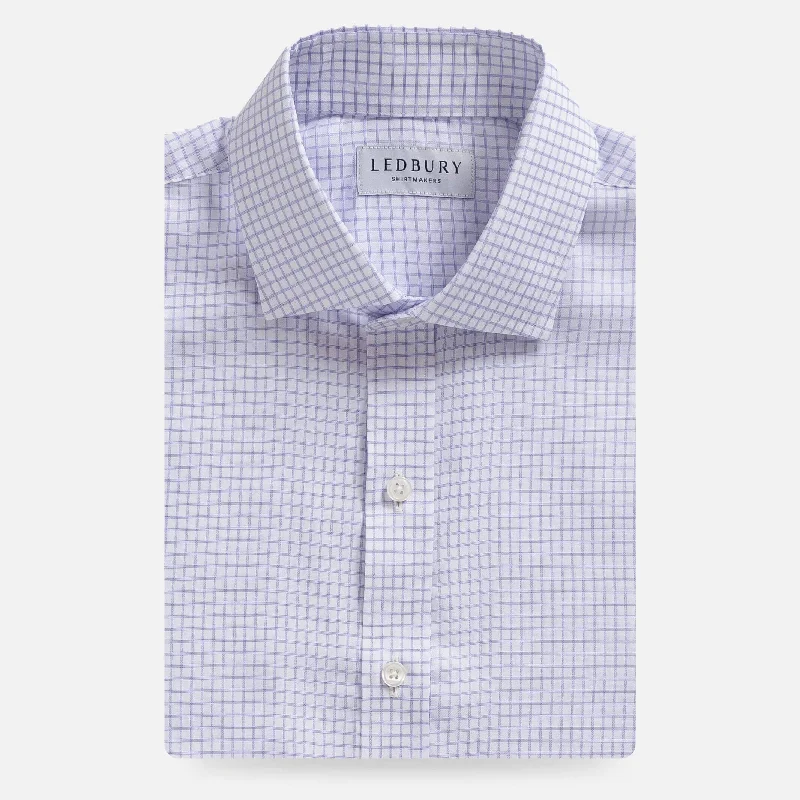 The Lavender Owenby Comfort Stretch Check Custom Shirt Practical Men's Quick