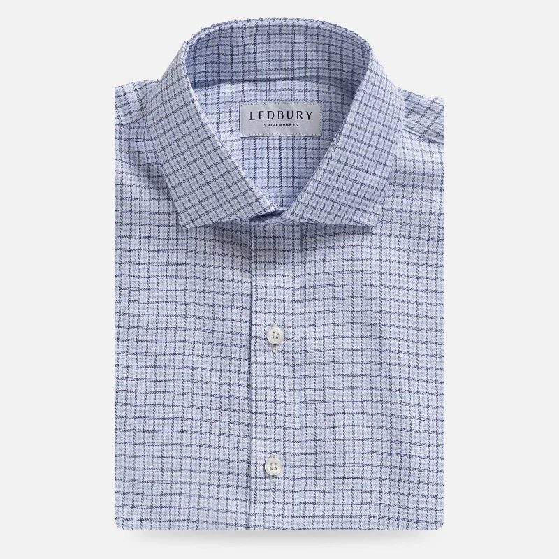 The Navy Carrington Non Iron Twill Custom Shirt Laid