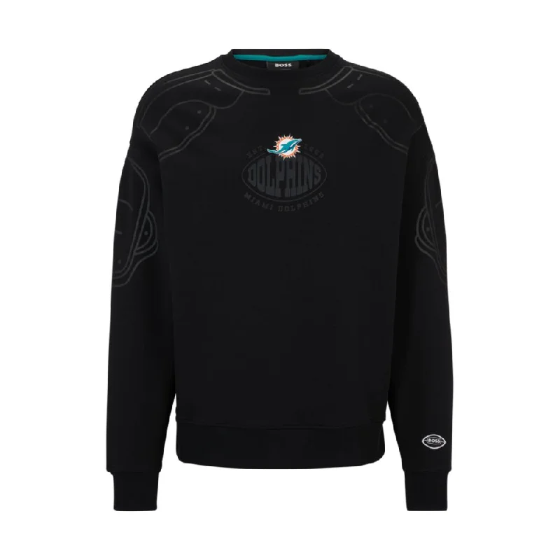 BOSS x NFL cotton-blend sweatshirt with collaborative branding Sophisticated Men's 