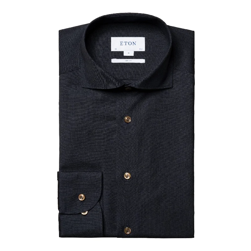 Slim Fit - Merino Wool Shirt Modern Men's Geometric