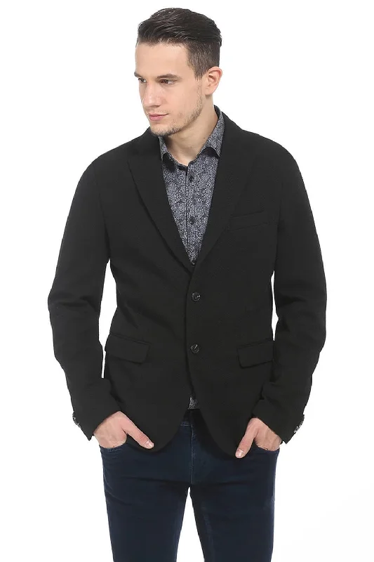 Comfort Fit 2 Button Knit Blazer Athletic Men's High